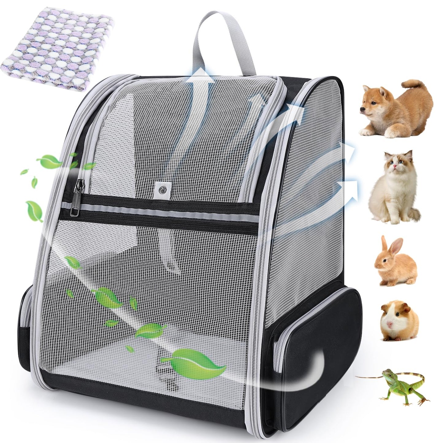 Ventilated Pet Carrier Backpack for Cats and Small Dogs