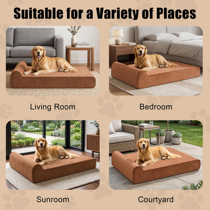 Rexlebo Orthopedic Dog Beds for Large Dogs, Memory Foam Dog Bed