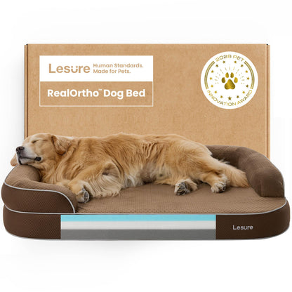 3-Layer Memory Foam Orthopedic Dog Bed with Washable Cover