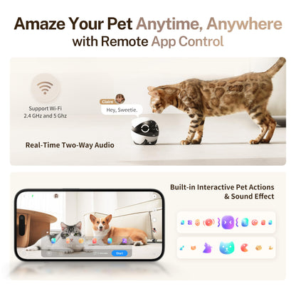 Enabot EBO ROLA Mini Pet Camera Robot: 2K FamilyBot Mobile Home Companion