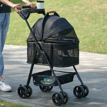 3-in-1 All-Terrain Pet Stroller with Removable Carrier