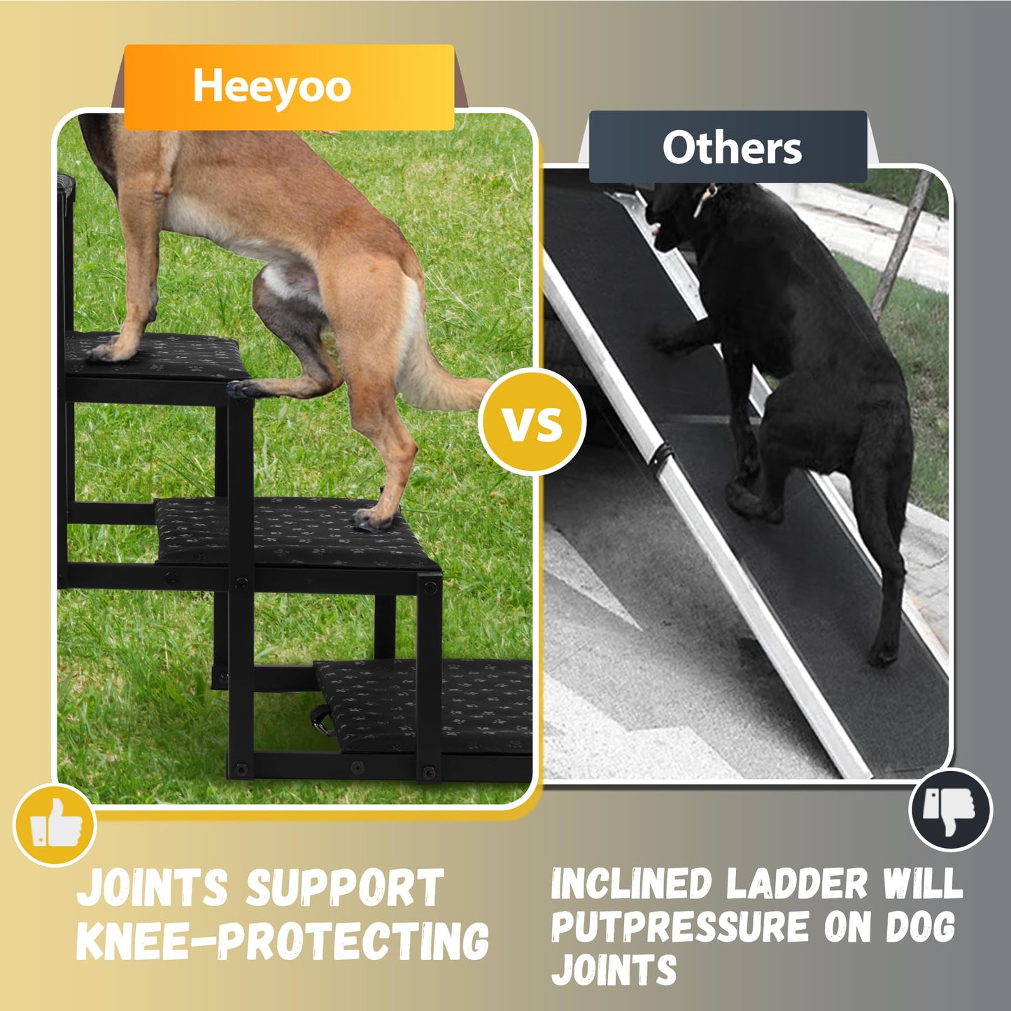Portable Non-Slip Dog Ramp for Cars and SUVs up to 200 lbs