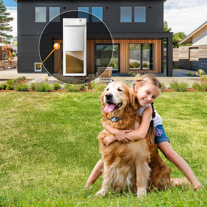 Automatic Electronic Pet Door for Large Dogs with Secure Access