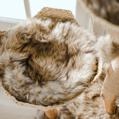 Luxury Real Wood Cat Tree Tower for Large Cats with Condo