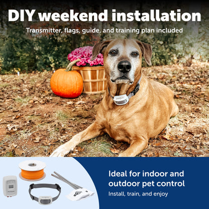 In-Ground Pet Fence System with Expandable 5-Acre Coverage