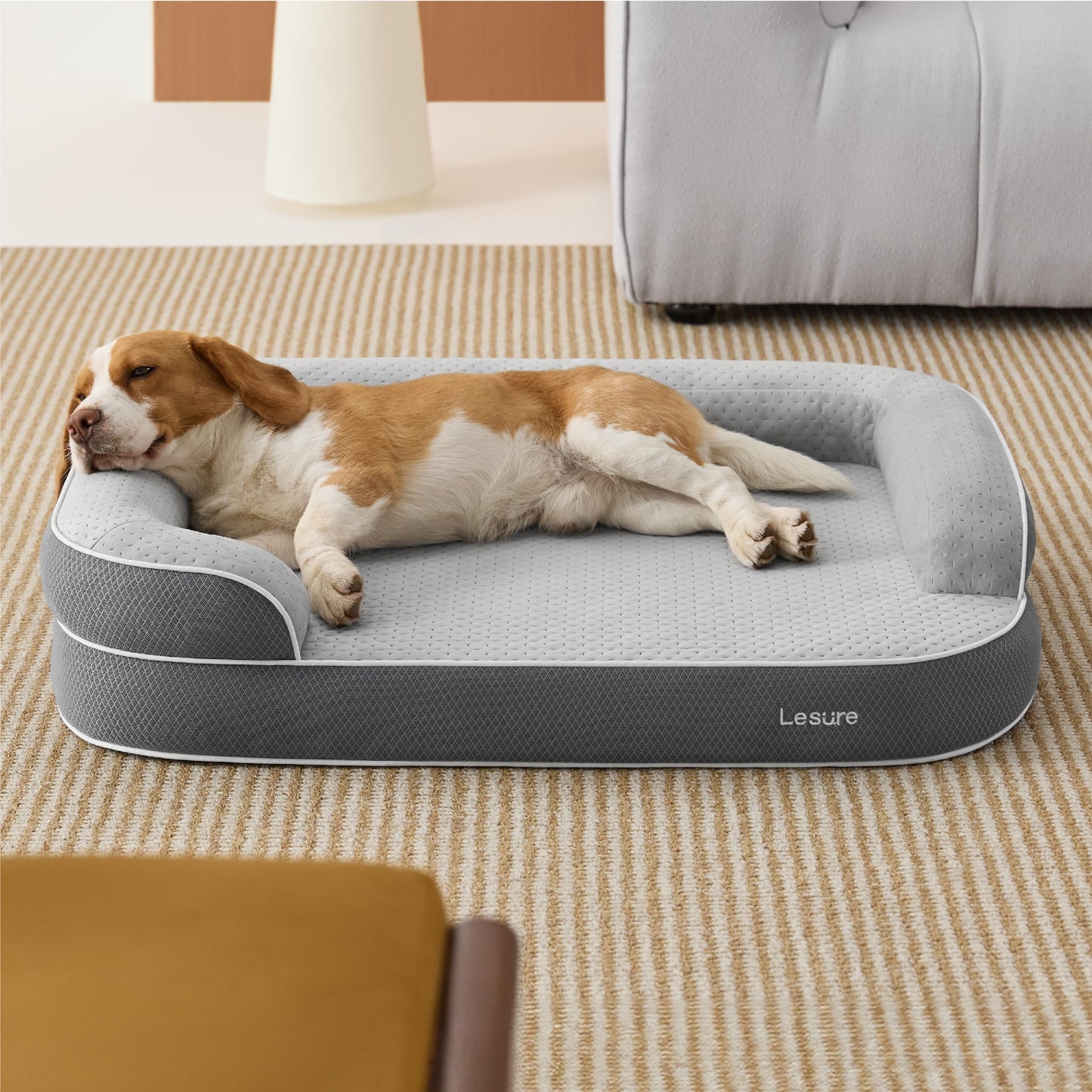 3-Layer Memory Foam Orthopedic Dog Bed with Washable Cover