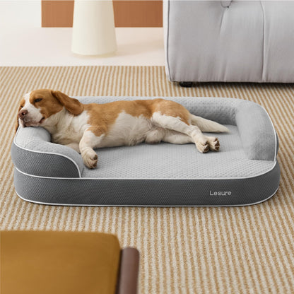 3-Layer Memory Foam Orthopedic Dog Bed with Washable Cover