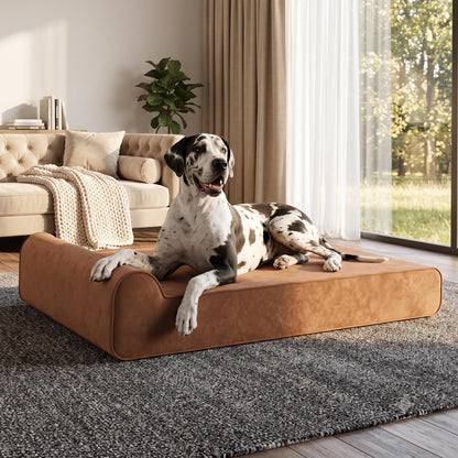 Rexlebo Orthopedic Dog Beds for Large Dogs, Memory Foam Dog Bed